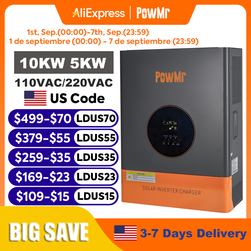 PowMr Inverter Bifase 10KW 5KW - Solar Pump Controller recensione e prezzo